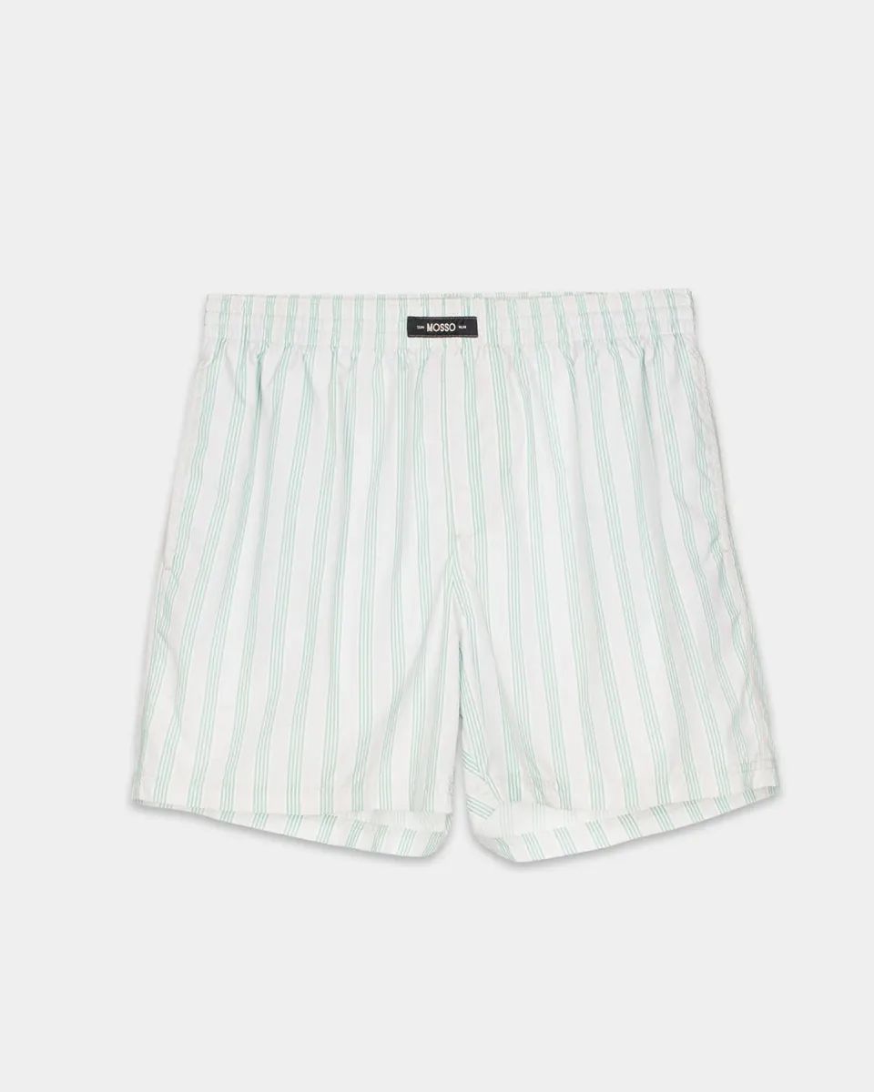 Mosso Sunwear Stripes boxer mare verde a righe con rete
