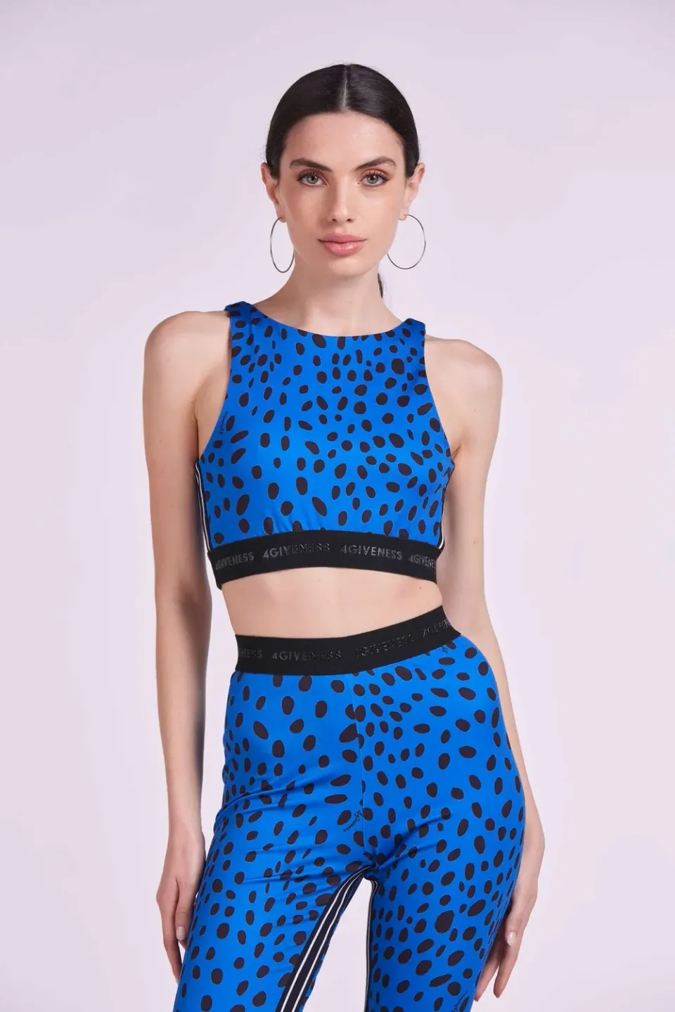 4 Giveness Savage Top Lycra Pois con Elastico Logo