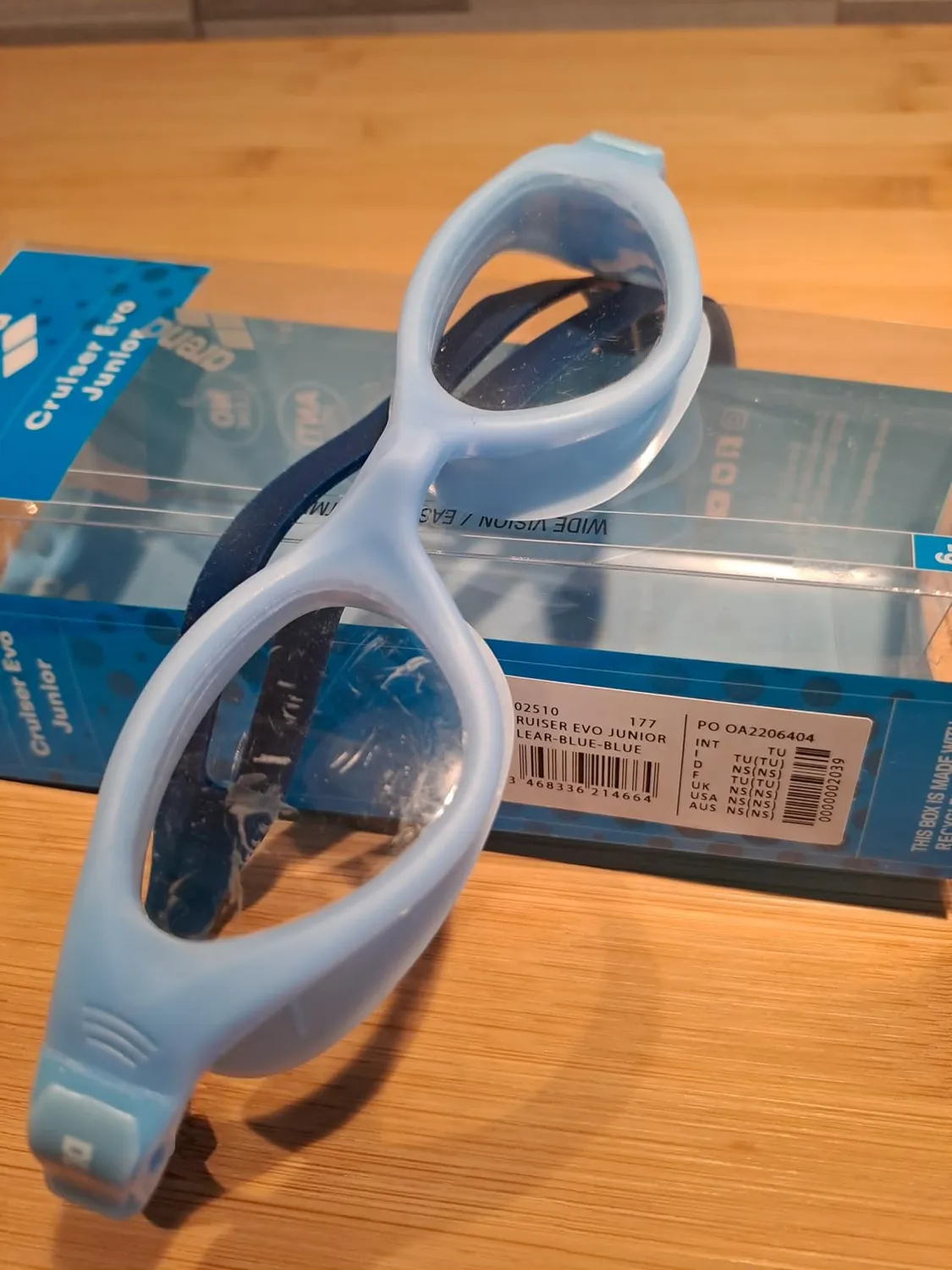 Arena Cruiser Evo occhialini bambino blu antiappannamento