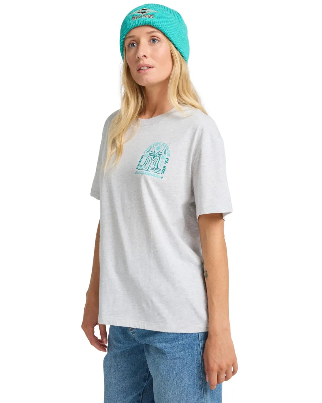 Billabong Always Looking T-Shirt Donna S Grigio Chiaro