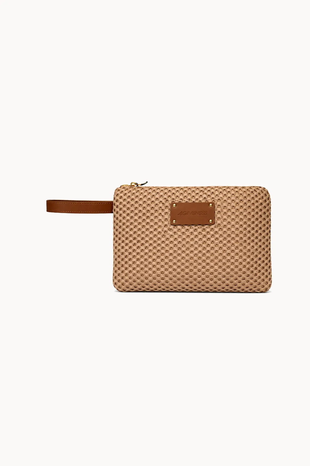 4 Giveness Pochette Donna Sand-Nero in Tessuto