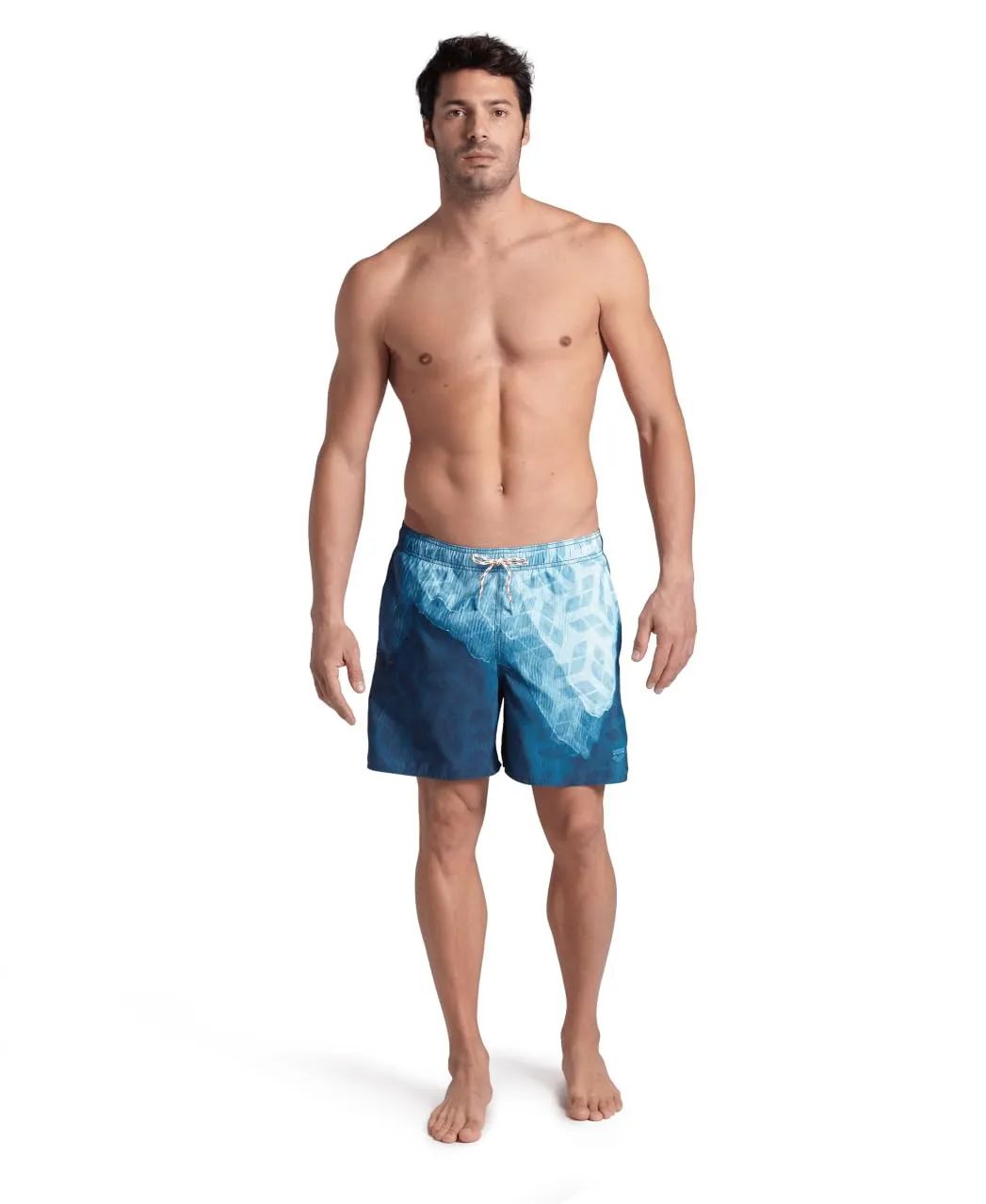 Arena Water Prints Beach Boxer mare white-monogram riciclato