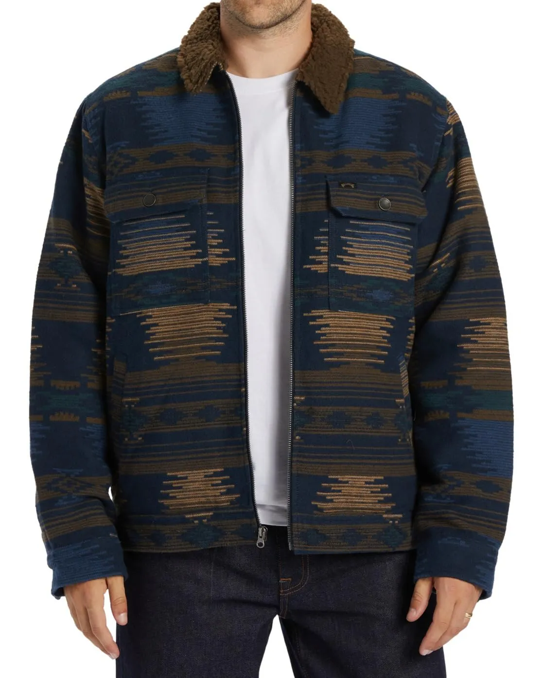 Billabong Barlow Sherpa giacca a vento marrone antivento