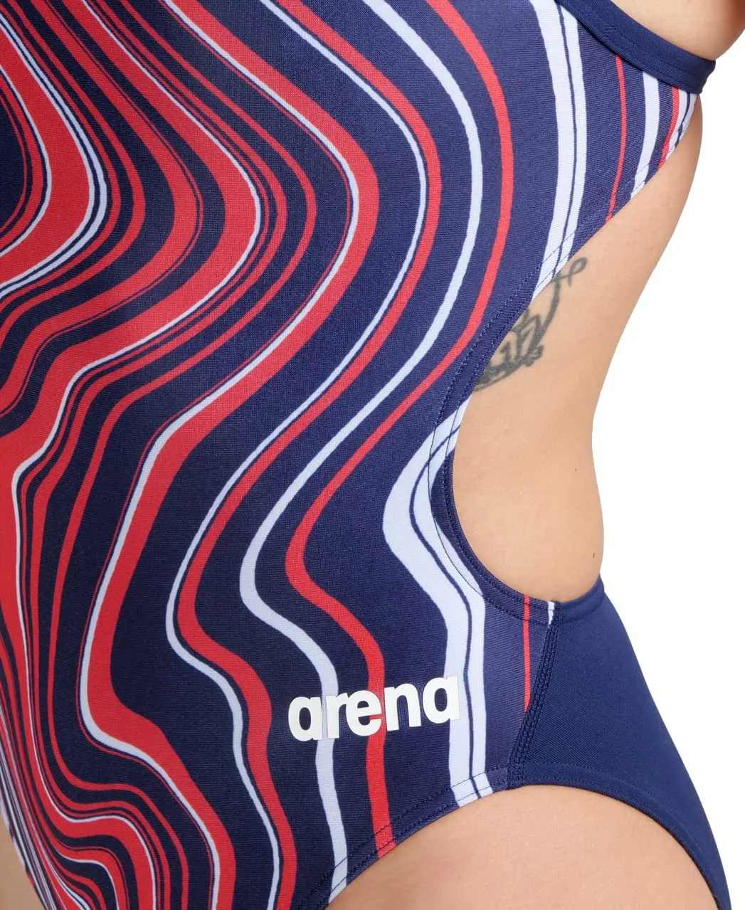 Arena Challenge Back costume intero donna nero marmorizzato