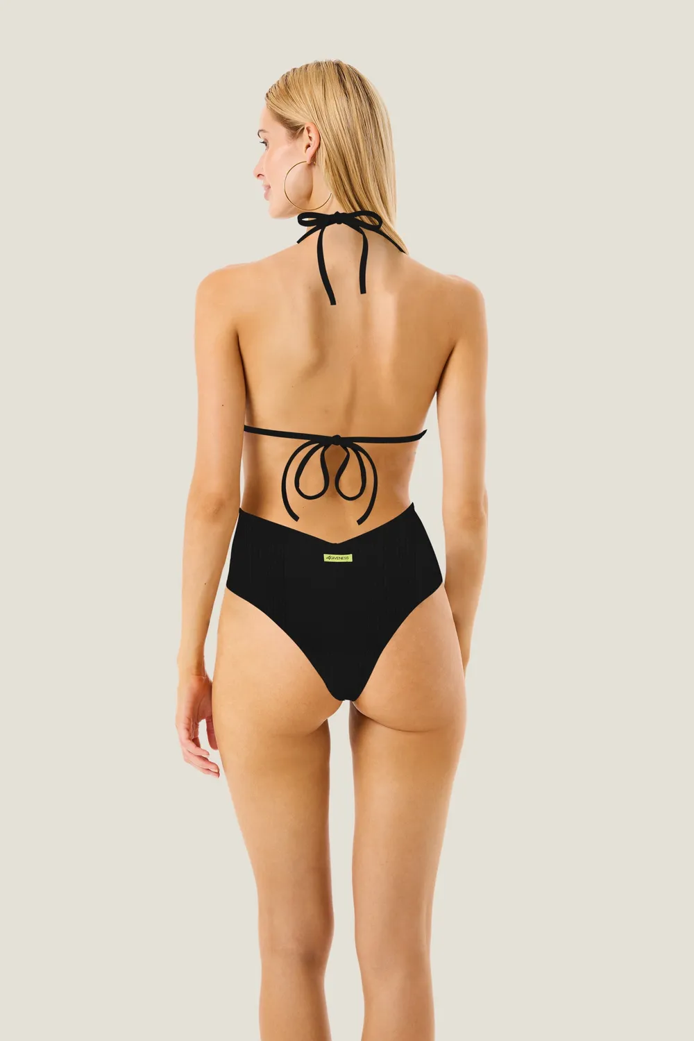 4 Giveness Ribs Colours costume intero donna verde costina