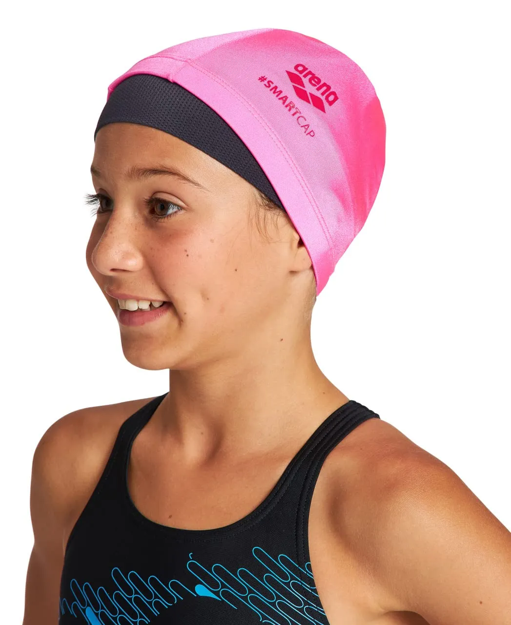 Arena Smartcap Cuffia Nuoto Bambini Tessuto Capelli Lunghi