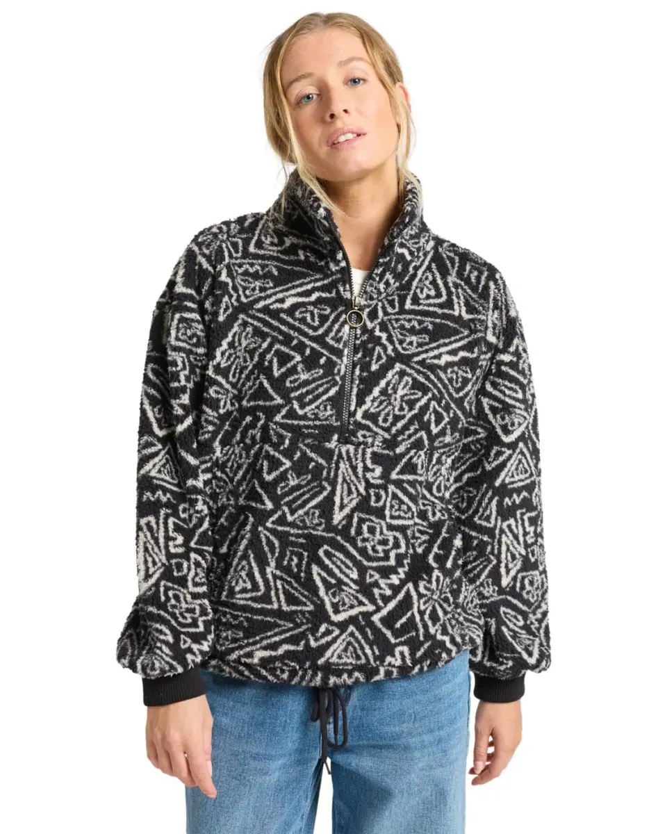 Billabong Time Off felpa donna mezza zip pile