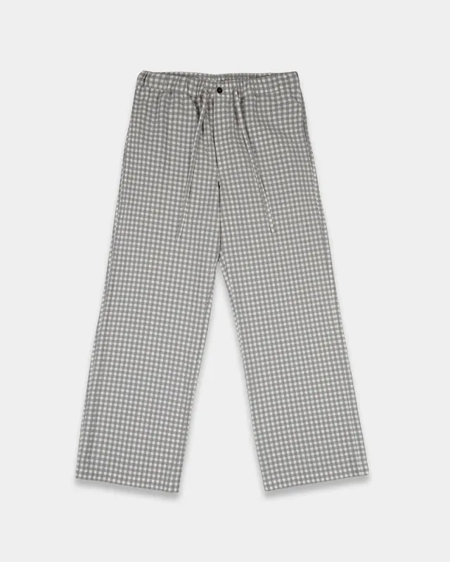 Mosso Sunwear Vichy pantalone grigio seersucker