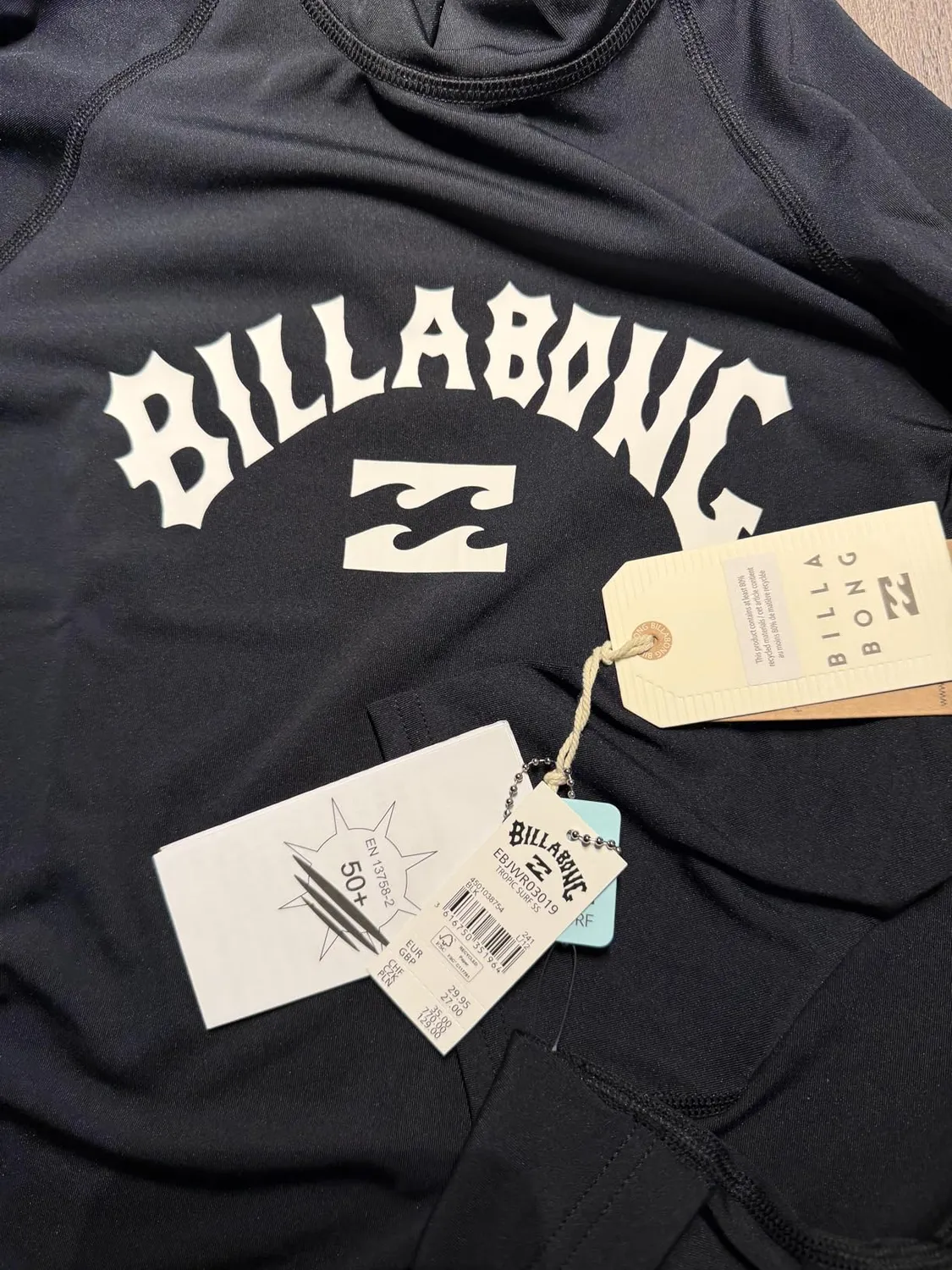 Billabong Tropic Surf SS rashguard donna bianca UPF50+