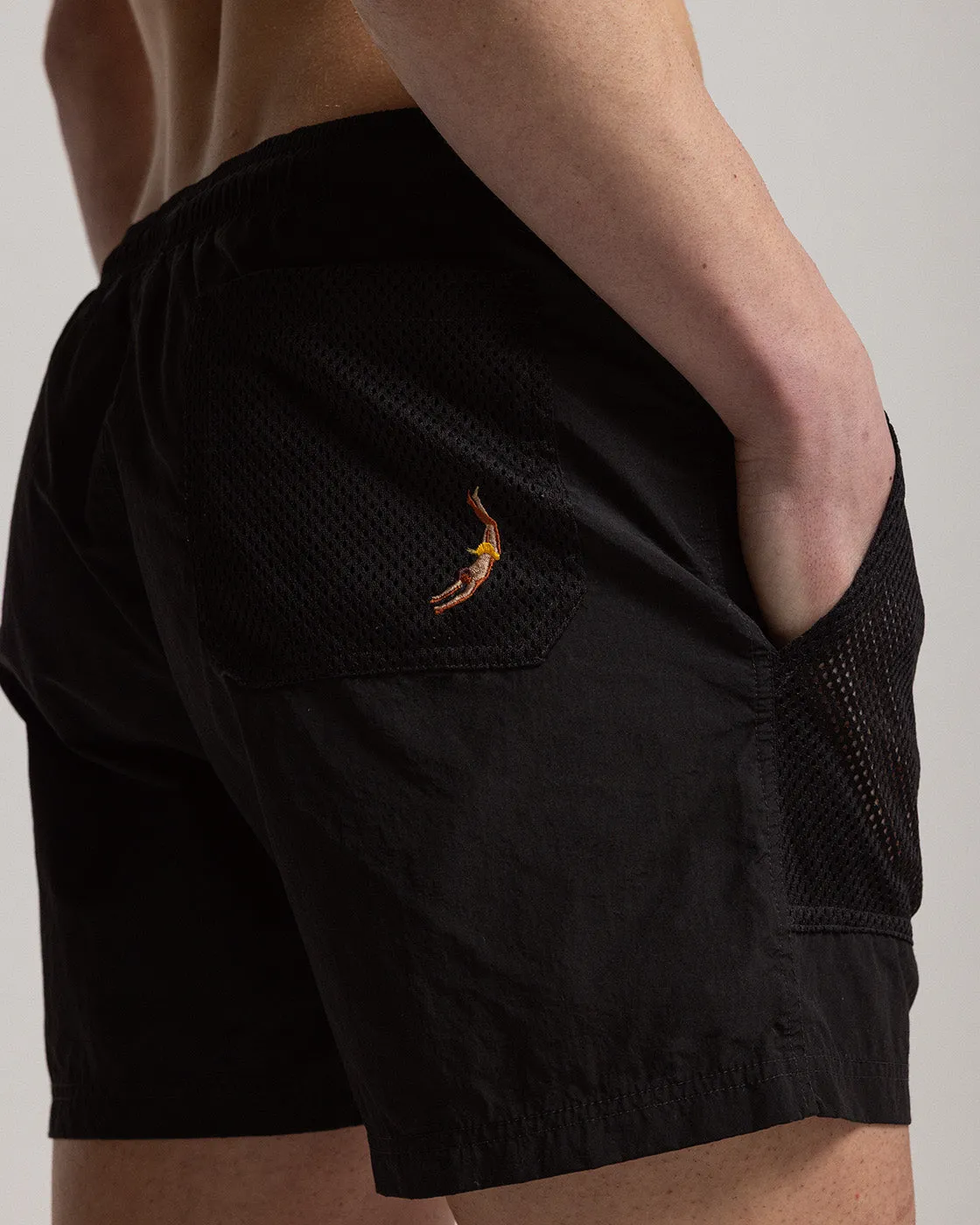 Mosso Sunwear Utility costume boxer nero tasche laterali