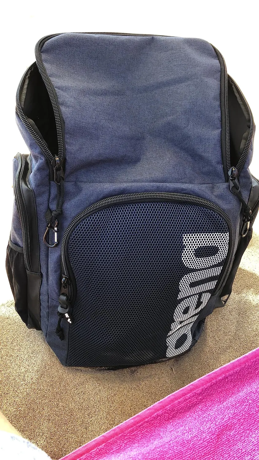 Arena Team Backpack 45 Zaino 45L Rosso Fondo Rinforzato