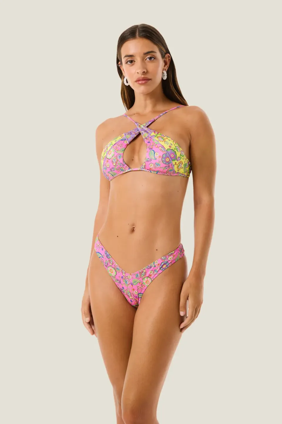 4 Giveness Boho Chic bikini fascia incrocio imbottito
