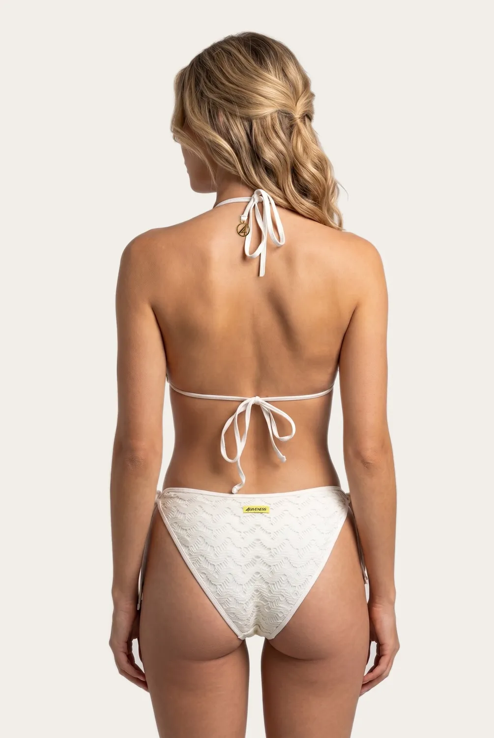 4Giveness Marylin Mesh Crochet bikini triangolo nero