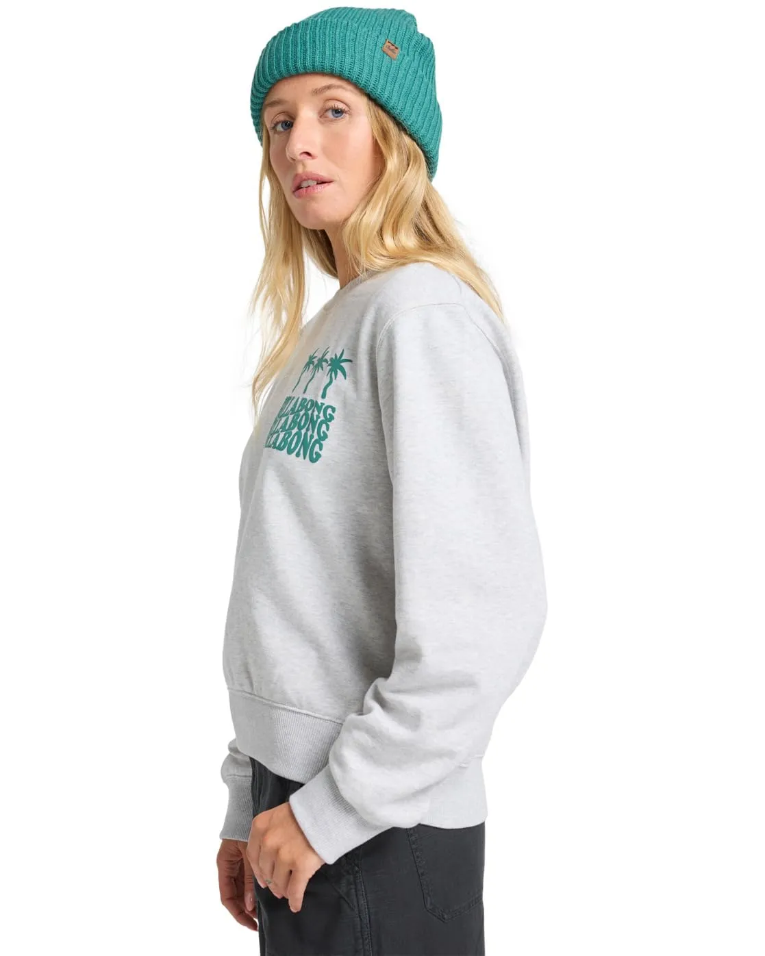 Billabong Family Tree felpa donna girocollo cotone
