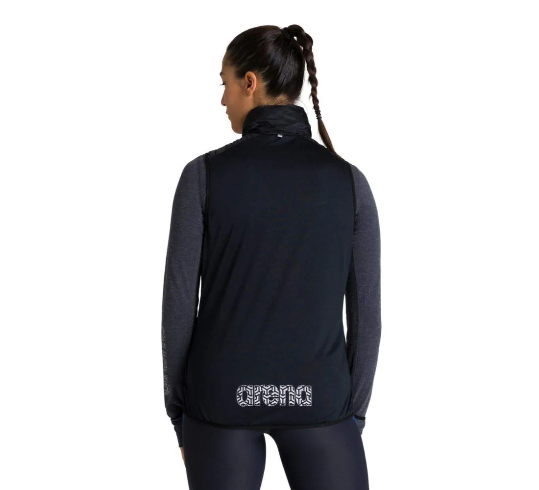 Arena Padded Gilet smanicato running donna nero XS