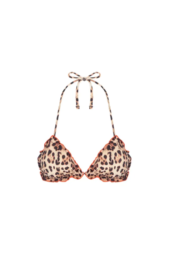 4 Giveness Exchange Leo Triangolo Top Bikini Animalier