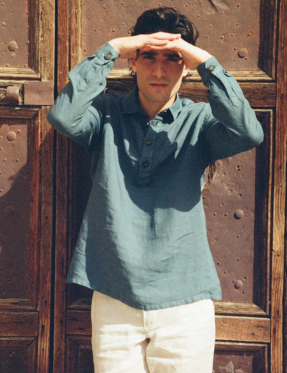 Ripa Ripa Mondello Blu Marino polo lino blu