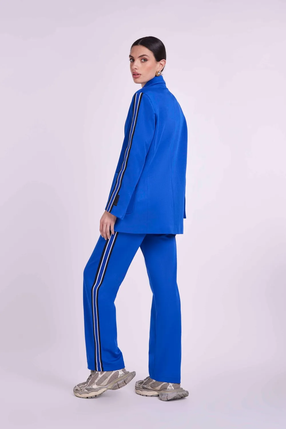 4 Giveness Palace pantaloni con bande nero elegante