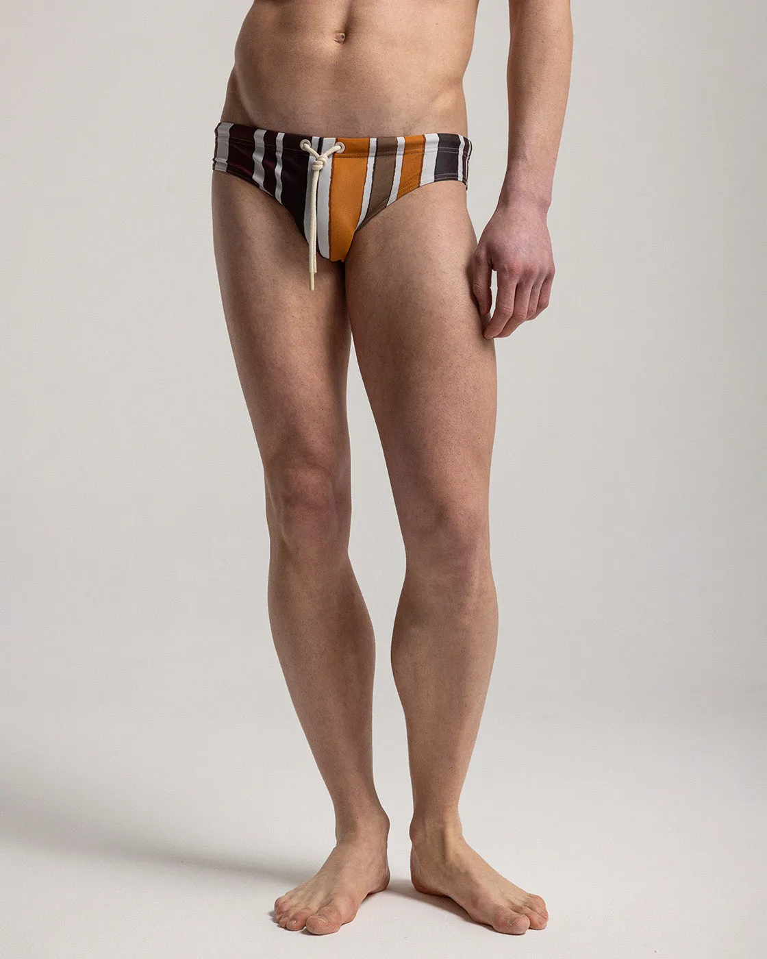 Mosso Sunwear Baiadera slip mare marrone righe