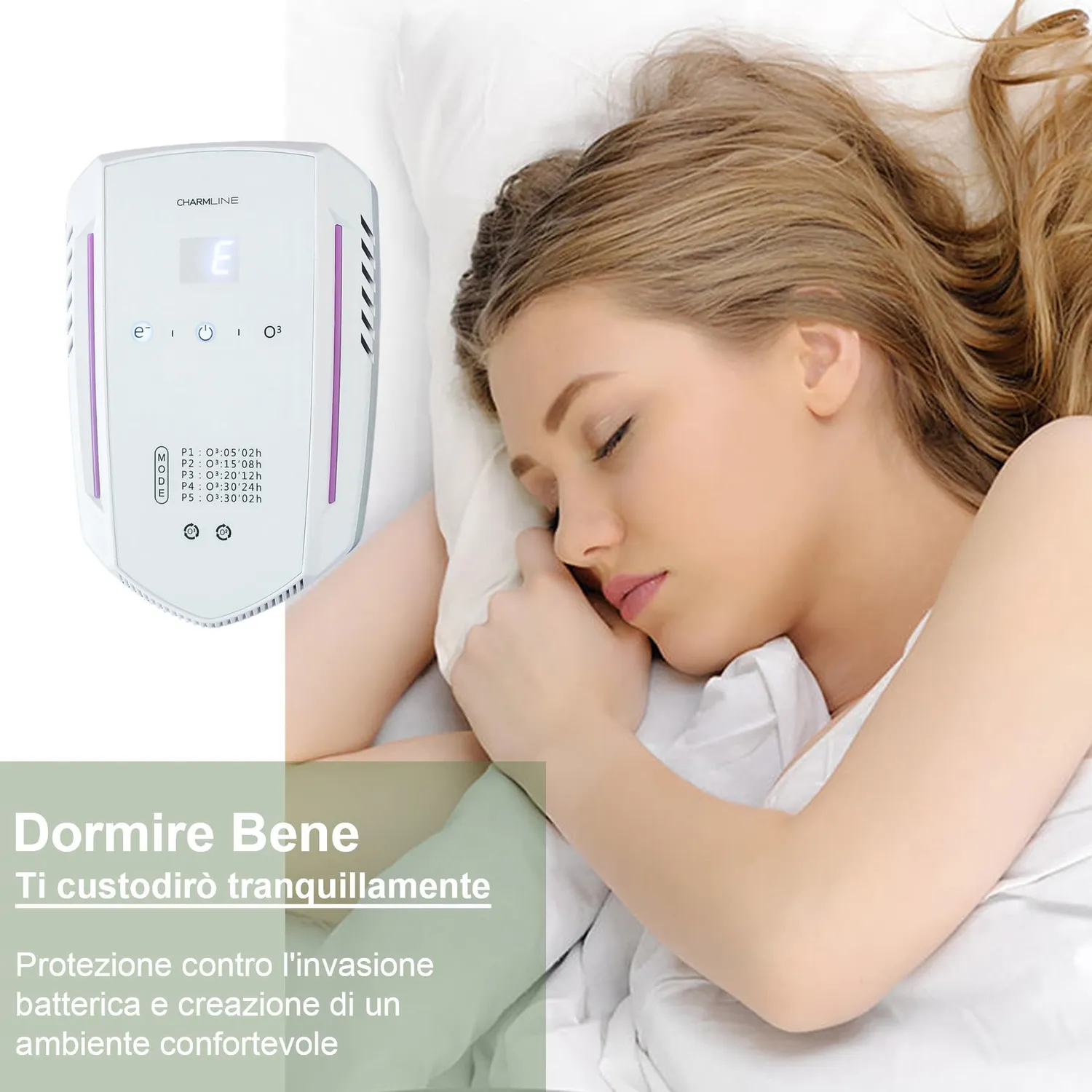 Charmline X09 purificatore aria ozono ioni 5-30 mq