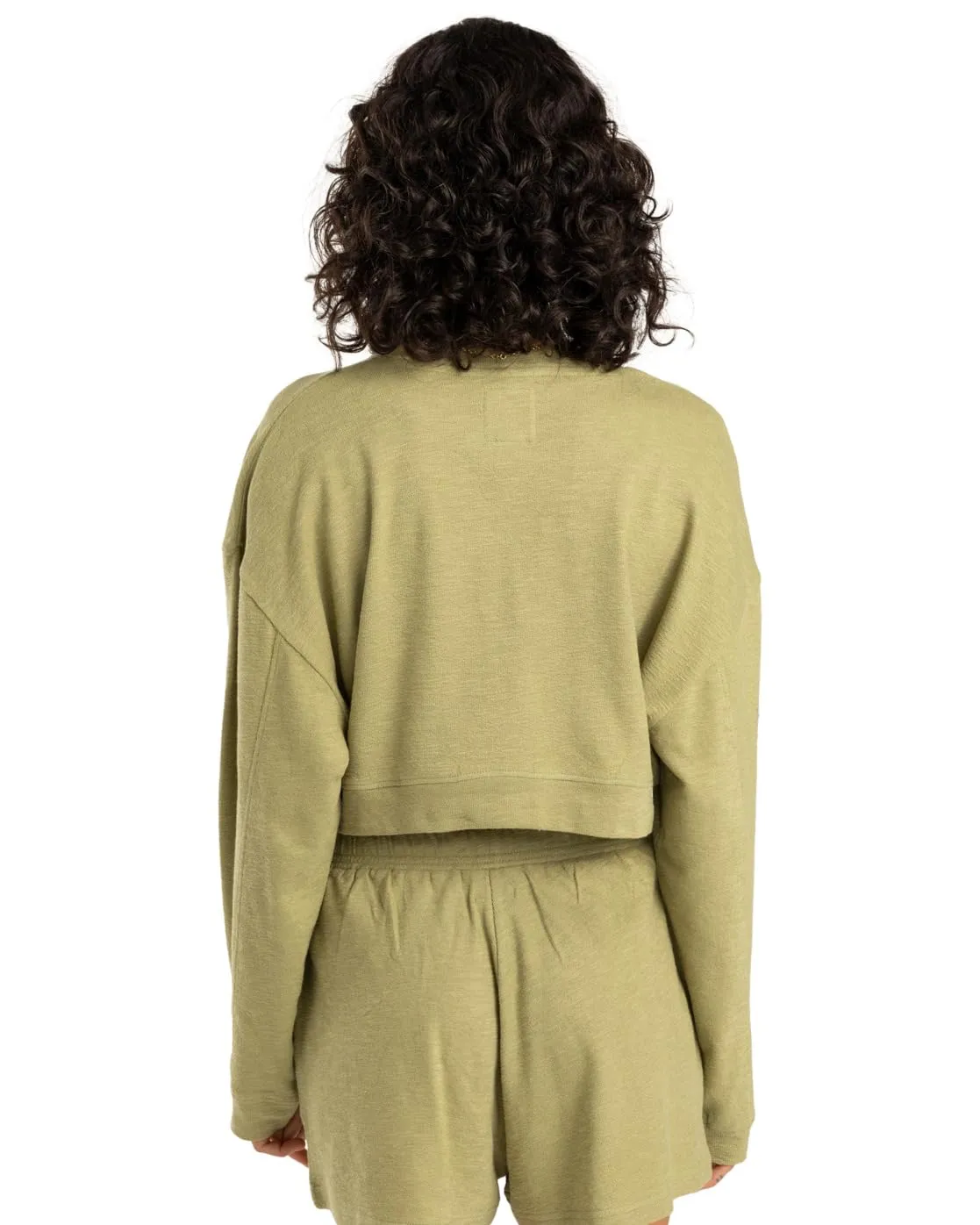 Billabong Cropped Fleece top donna pile taglia M