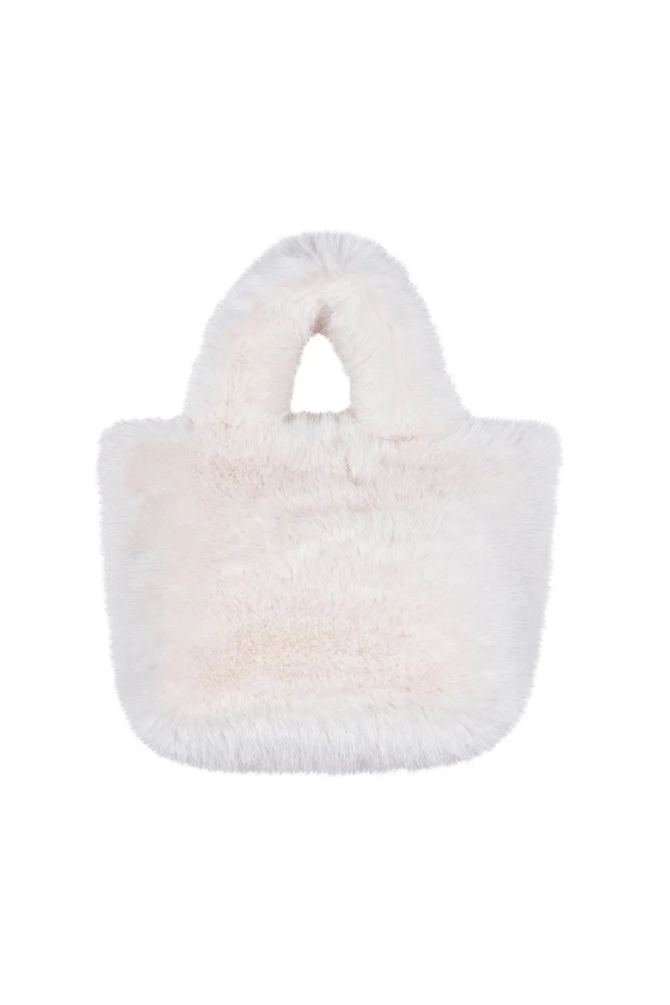 4 Giveness Eco Fur borsa eco pelliccia nera 36x27cm