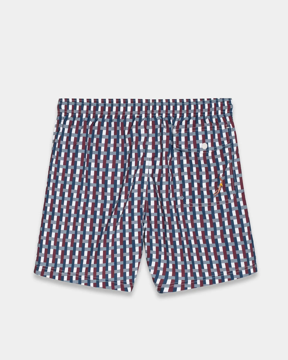 Mosso Sunwear Intreccio boxer mare bordeaux a onde