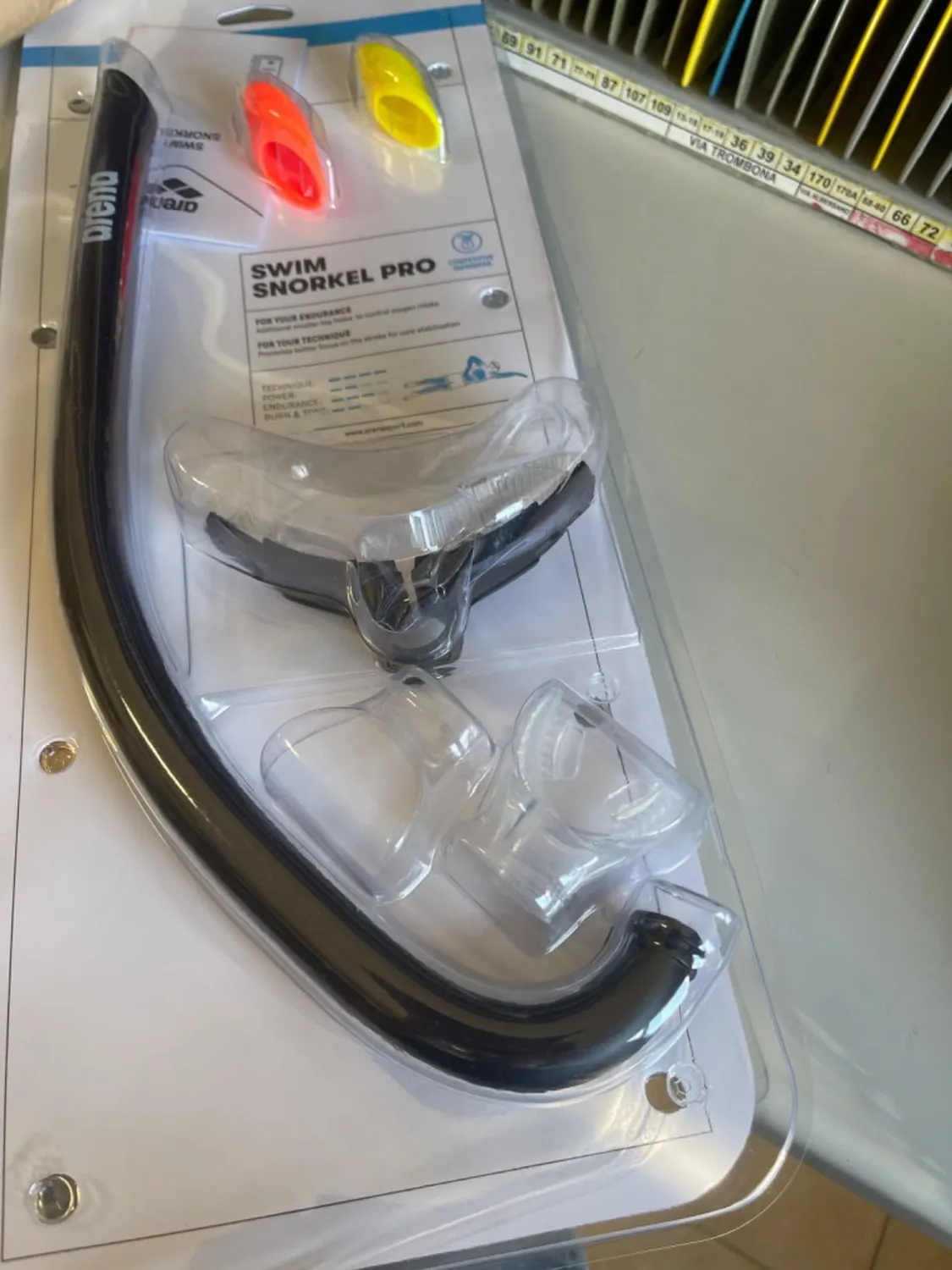 arena swim snorkel pro III boccaglio frontale allenamento