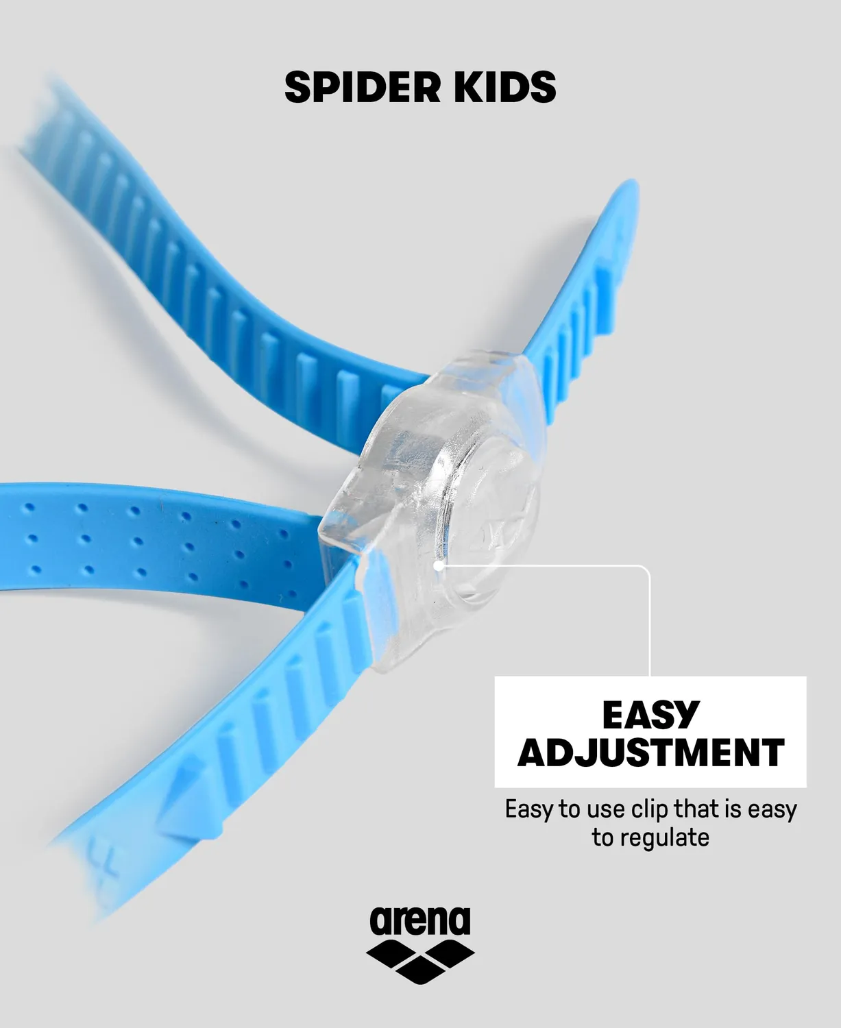 Arena Spider Kids occhialini nuoto lightblue-blue-blue antiappannamento