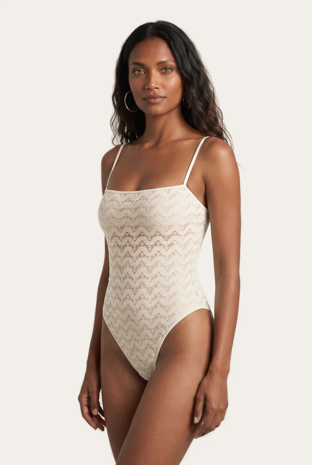 4 Giveness Olimpionico Scollo Dritto Mesh Crochet intero