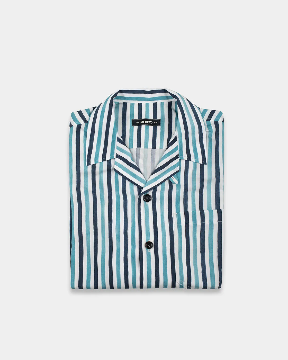 Mosso Sunwear Drift Blue Wave camicia maniche corte