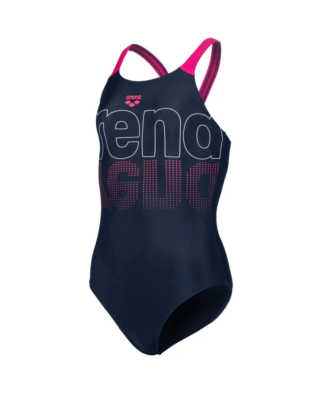 Arena V Back Graphic costume intero ragazza Black Freak Rose 8-9 anni