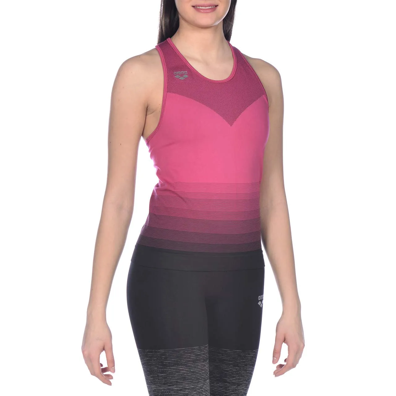 Arena Seamless Tank Top canotta donna nera senza cuciture