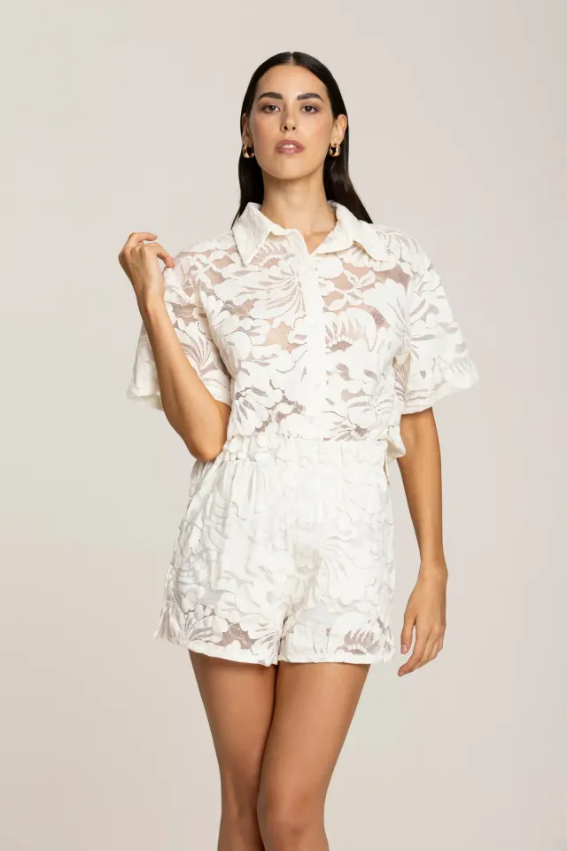 4 Giveness Blossom Lace Short Pizzo Floreale