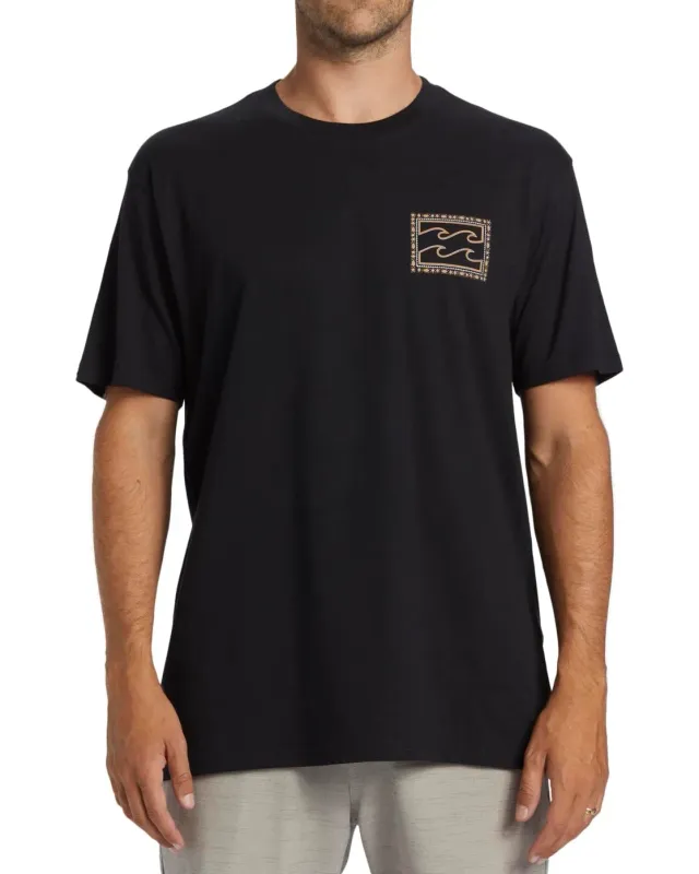 Billabong Crayon Wave SS t-shirt uomo Nero grafica mare