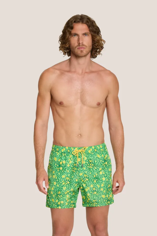 4 Giveness Lemon Boxer Mare Corto Verde Uomo Rapido