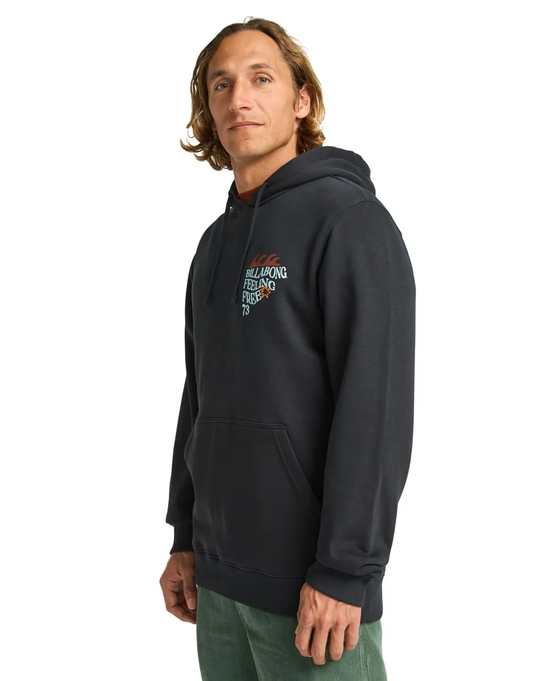 Billabong Foundation Po felpa uomo blu cappuccio
