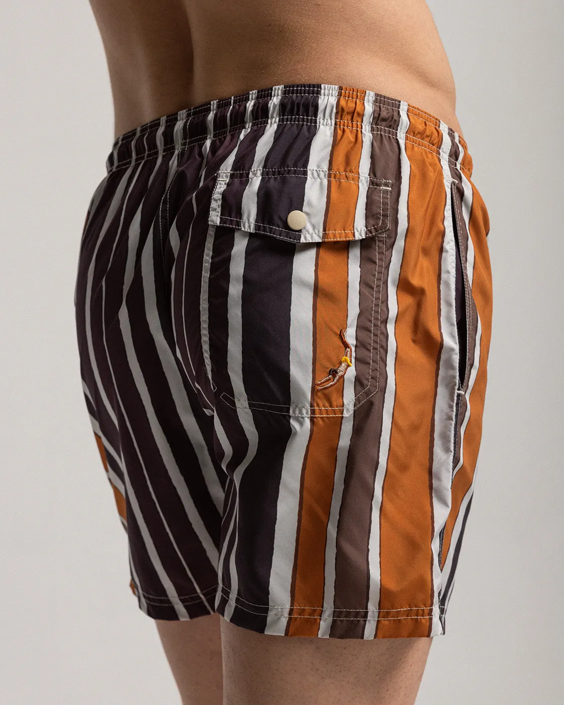 Mosso Sunwear Baiadera Boxer Mare Marrone Rigato