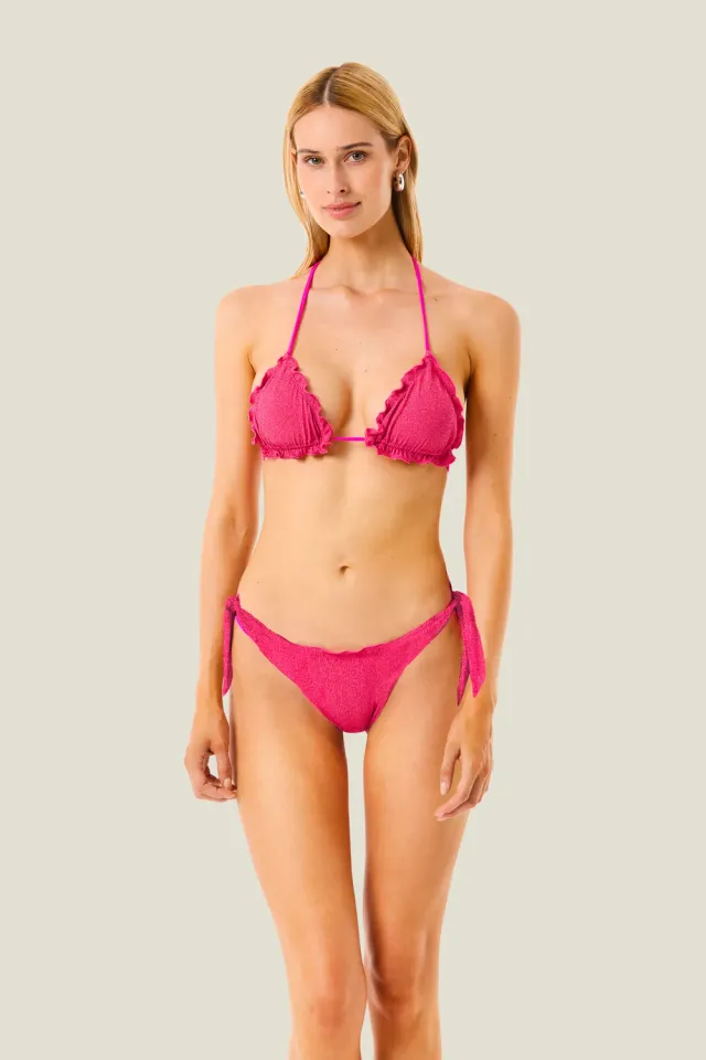 4 Giveness Triangolo Color Lurex bikini fuxia S glam