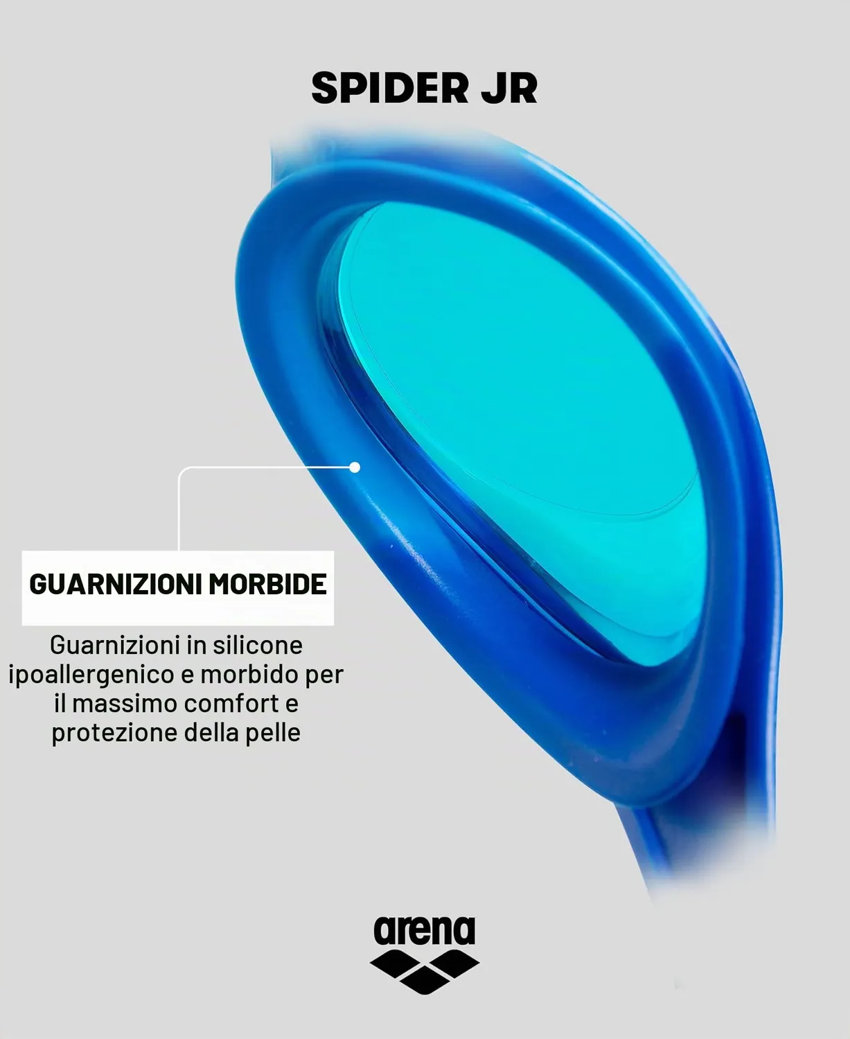 Arena Spider Junior occhialini bimbo lime fucsia mirror