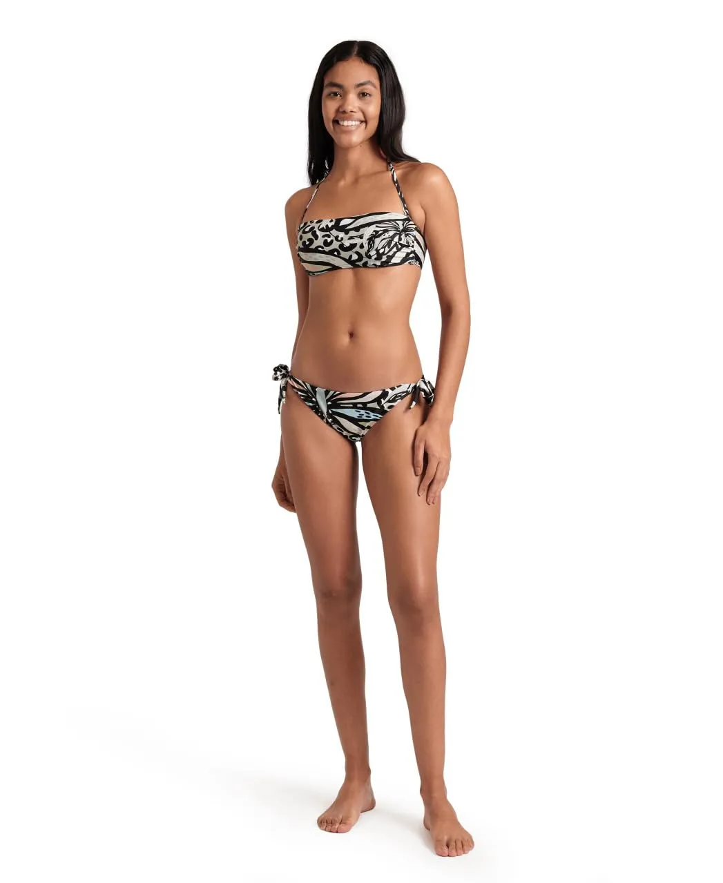 Arena Water Print bikini fascia due pezzi coppe fisse