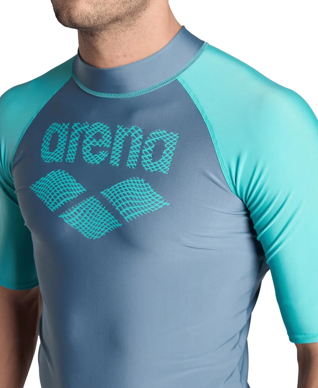 Arena Rash Vest Graphic S/S maglia rash guard uomo manica corta anti-UV