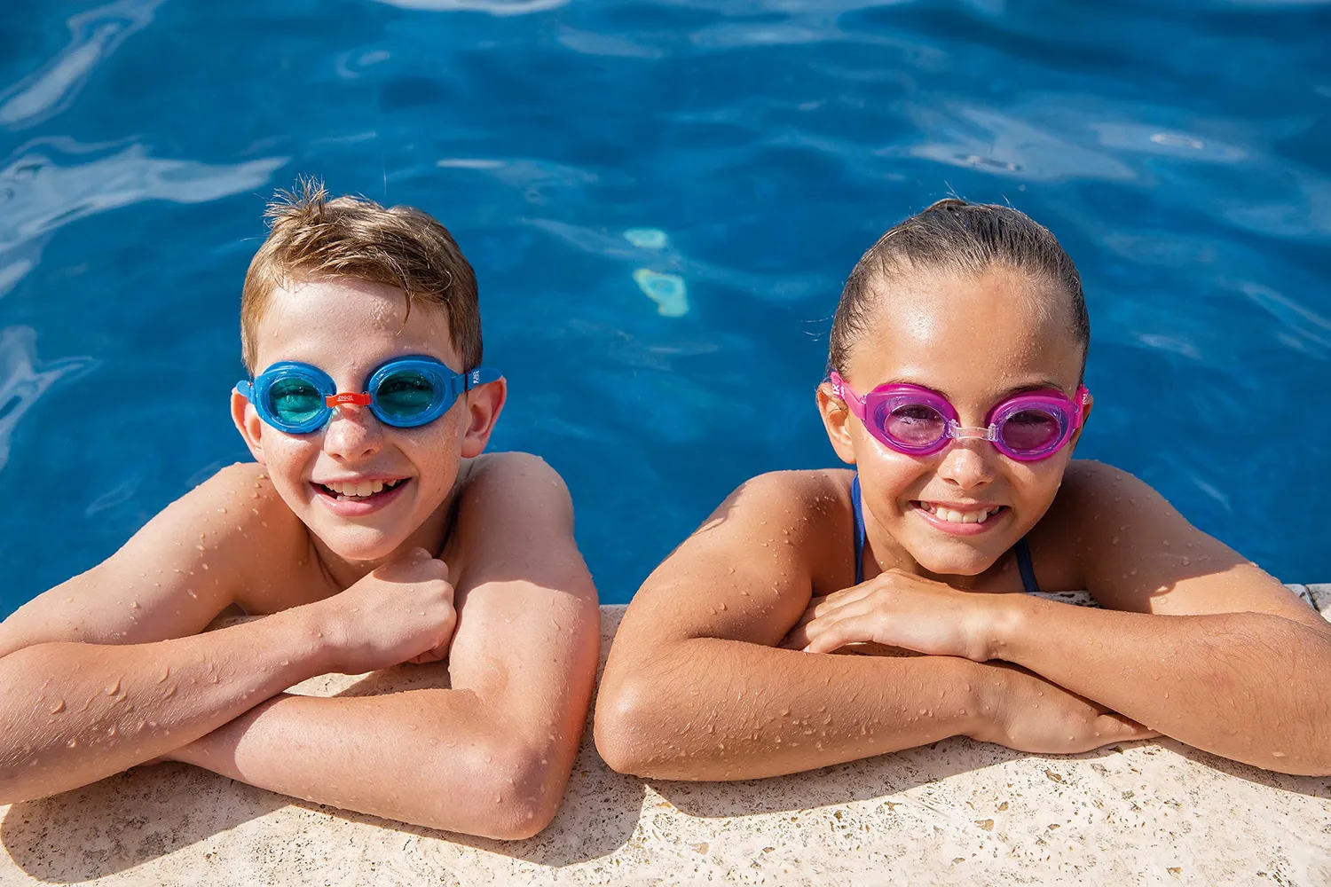 Zoggs Ripper Junior occhialini nuoto blu antiappannamento
