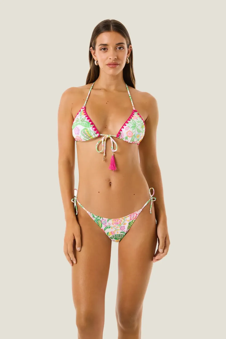 4 Giveness Flower Colors bikini triangolo floreale lycra