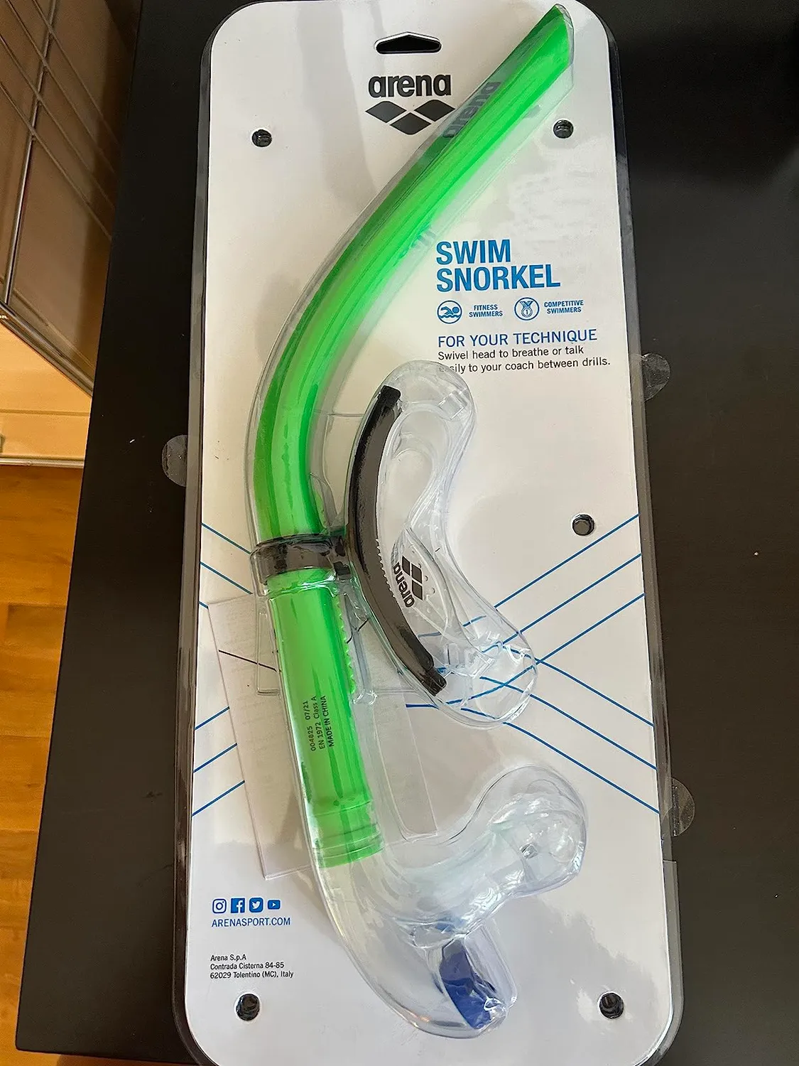 Arena Swim Snorkel III boccaglio nuoto nero valvola