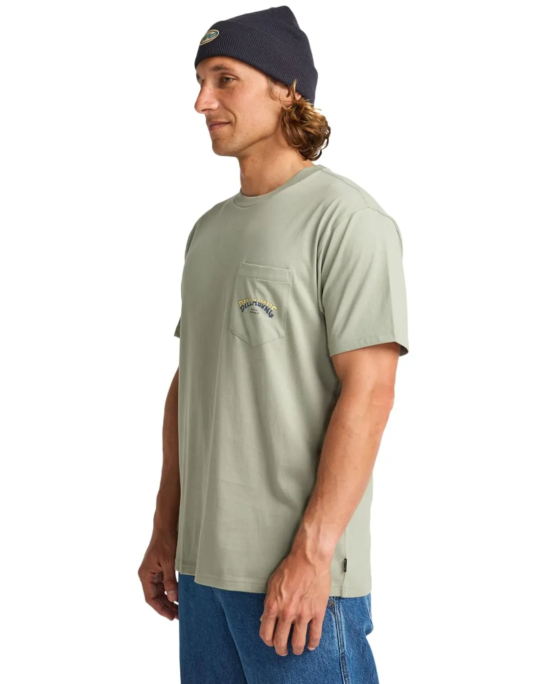 Billabong Stacked Arch Pkt t-shirt uomo grigio verde