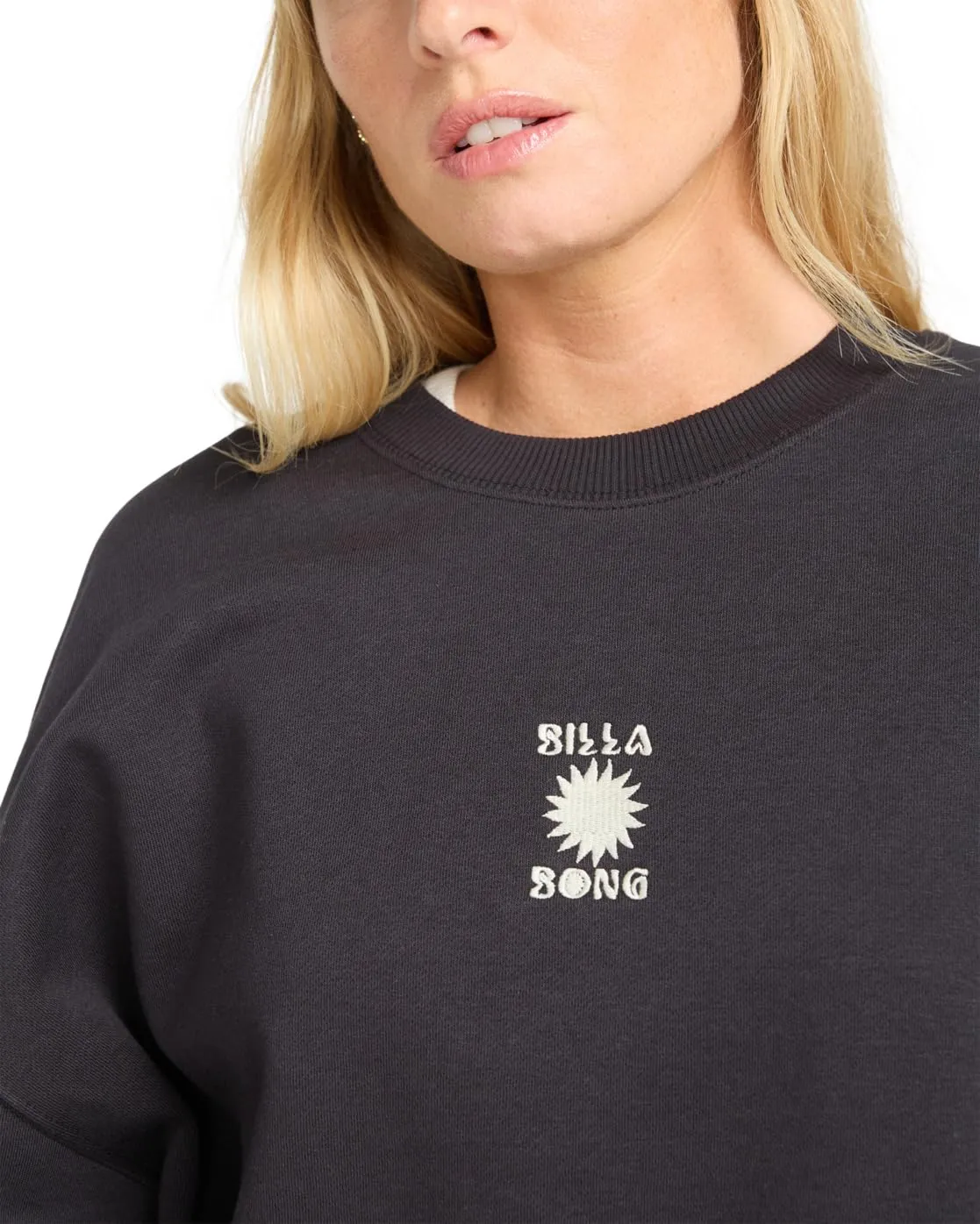 Billabong So Sunny Kendal Crew felpa donna L cotone riciclato