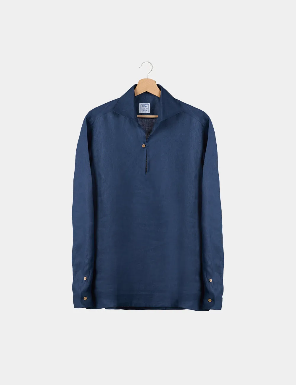 Ripa Ripa Capri Blu Notte camicia lino uomo