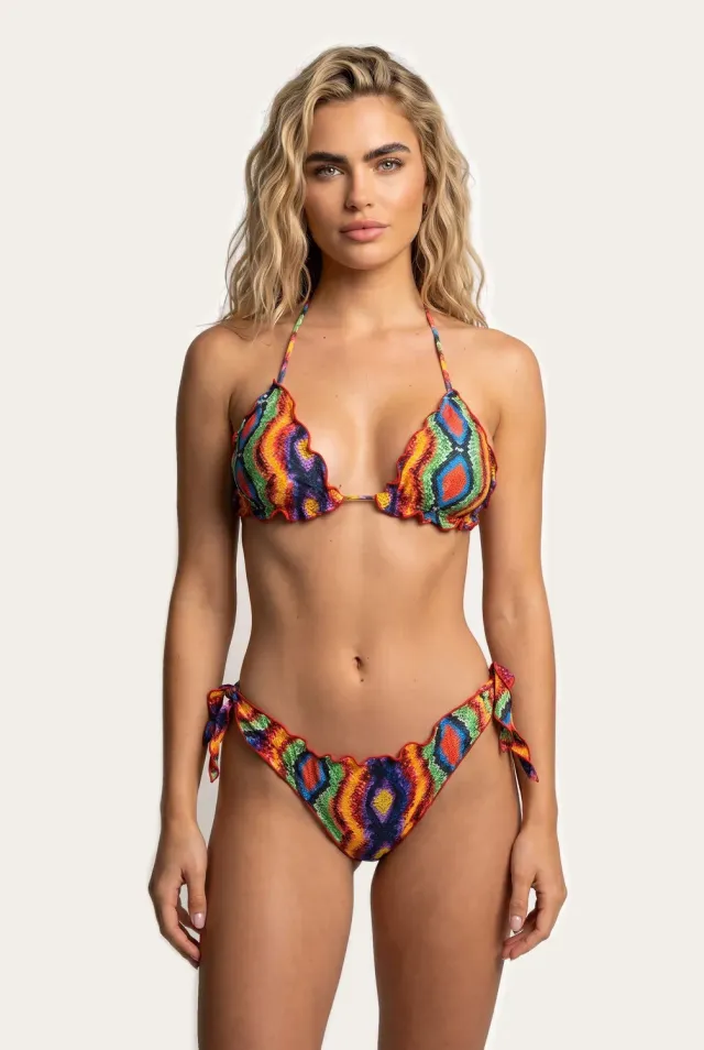 4 Giveness Rainbow Python bikini triangolo pitonato