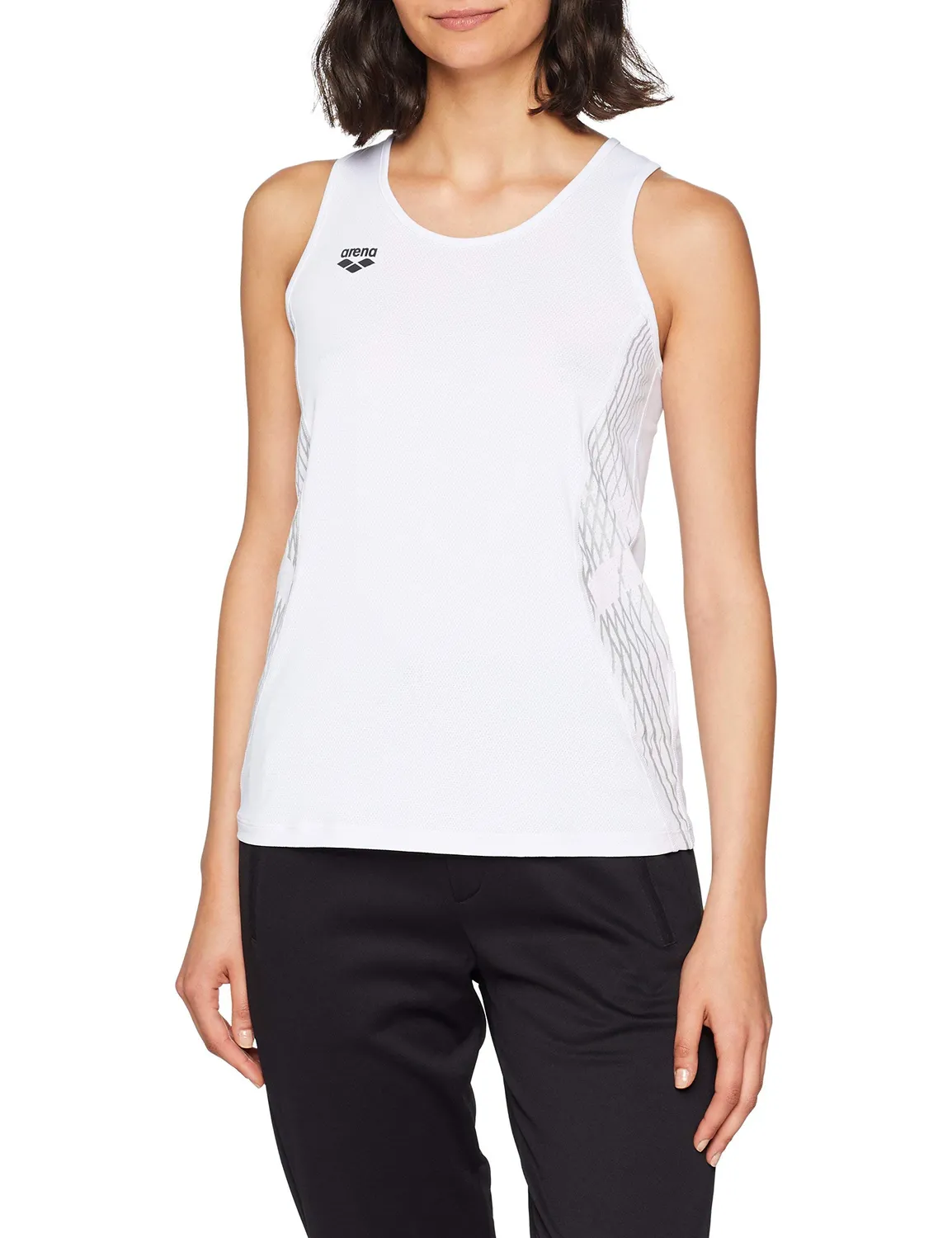 Arena Run Tank Top canotta donna XS bianca traspirante running